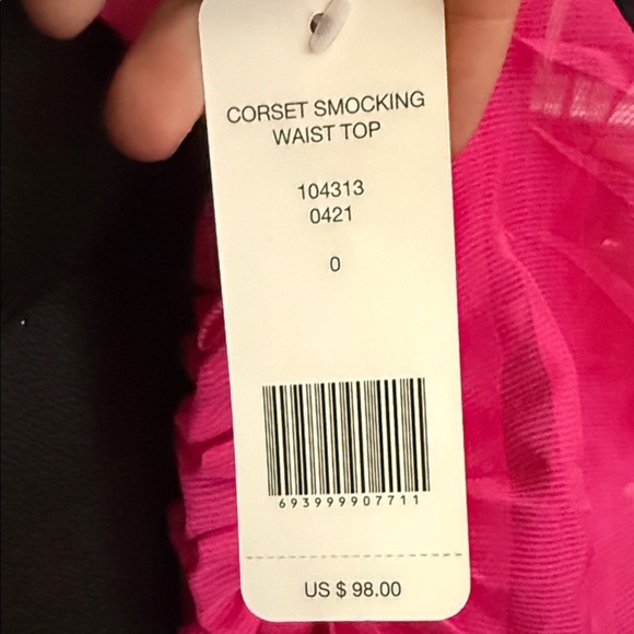 bebe Barbie Fuchsia Smocked Blouse - Picture 6 of 6